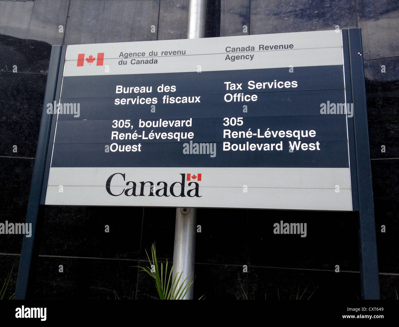 Canada Agenzia delle Entrate ( dipartimento fiscale ) Foto Stock