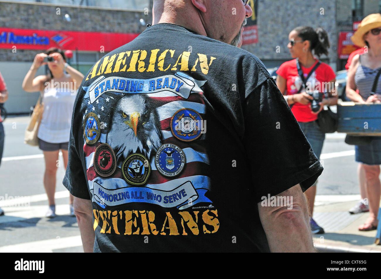 Un veterano di guerra, parata del Memorial Day, Manhattan, New York, USA, America del Nord, PublicGround Foto Stock