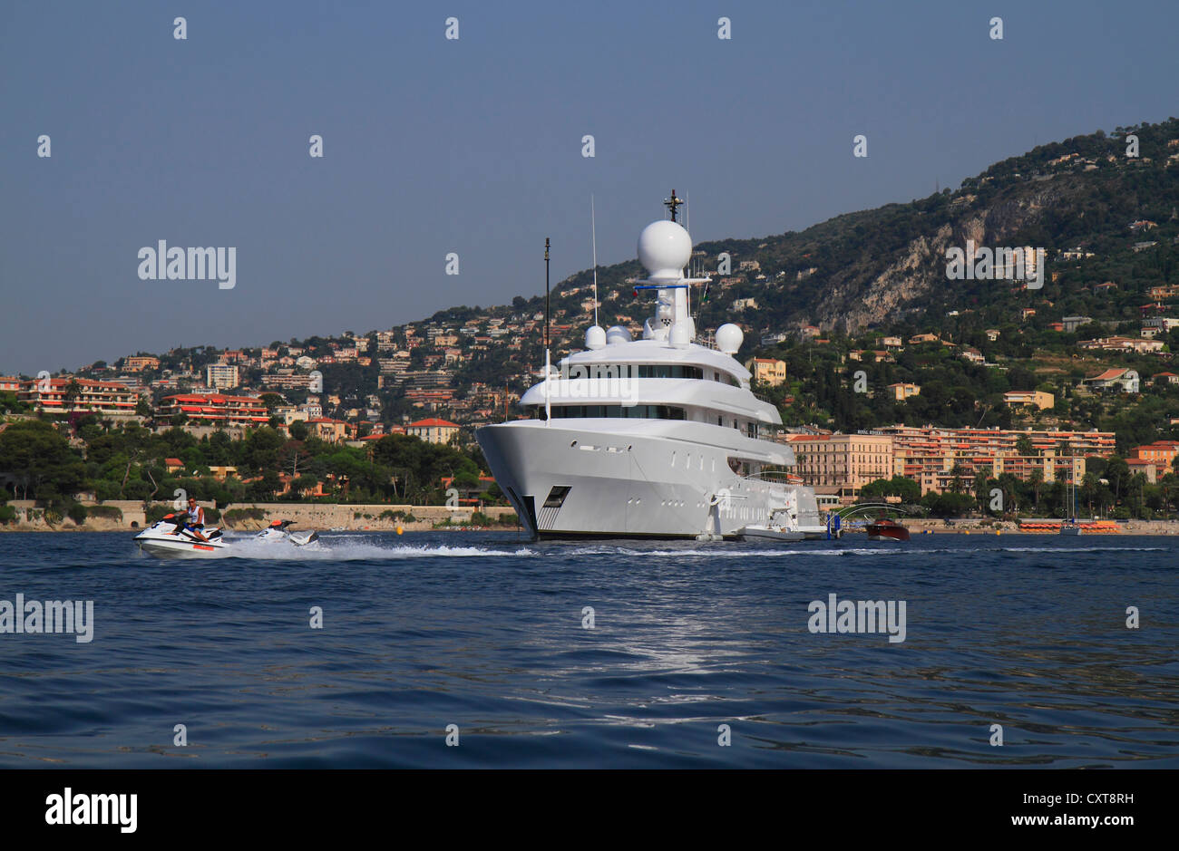 Ilona, un cruiser costruito da Amels Holland, lunghezza: 73.69 metri, costruita nel 2004, Cap Ferrat, Costa Azzurra, Francia, Europa Foto Stock