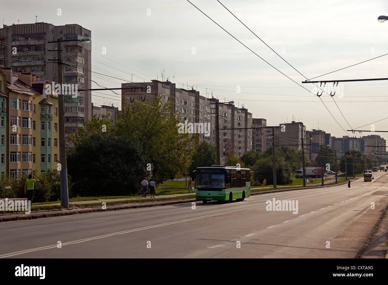 Blocchi di appartamenti, Leopoli sobborghi, Ucraina Foto Stock
