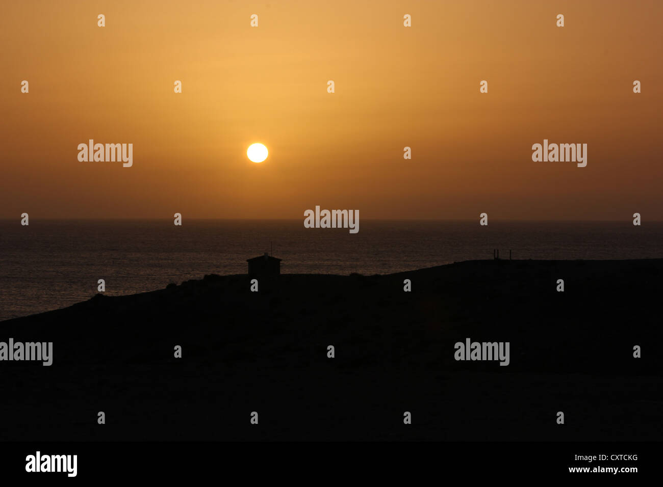 Fuerteventura, un bel tramonto, mare Isole Canarie Spagna Foto Stock