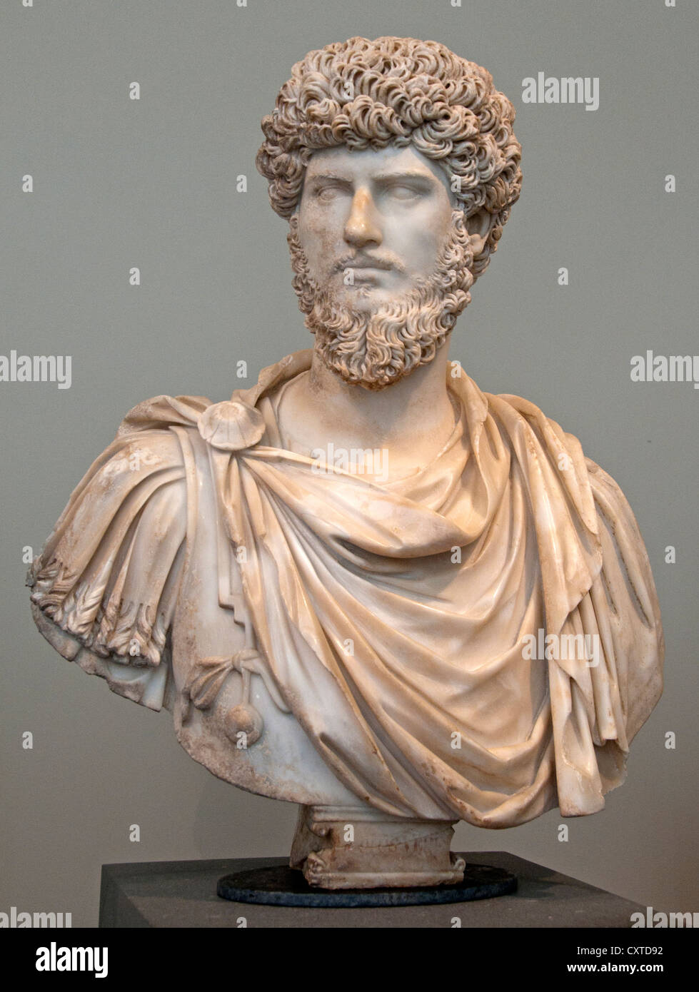 Lucius Aurelius Verus 169 fu imperatore romano dal 161 fino alla sua morte nel 169, accanto al fratello adottivo Marcus Aurelius, Roma, Italia, Ital Foto Stock