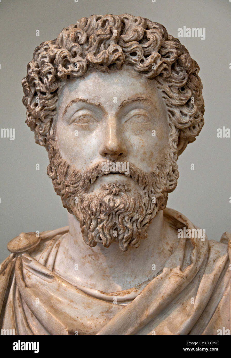 L'imperatore Marcus Auerelius A.D. 161-169 l'Italia romana Foto Stock
