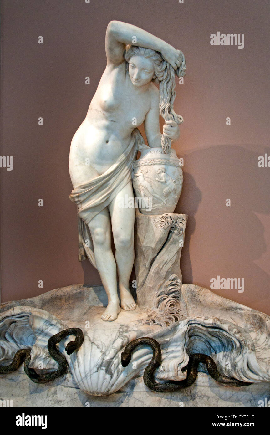 La Ninfa di Dampierre Marble 1763 Louis Claude Vasse Francia - Francese Foto Stock