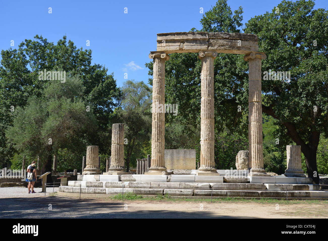 Iv secolo A.C. Philippeion, Antica Olympia, Elis, Grecia occidentale Regione, Grecia Foto Stock