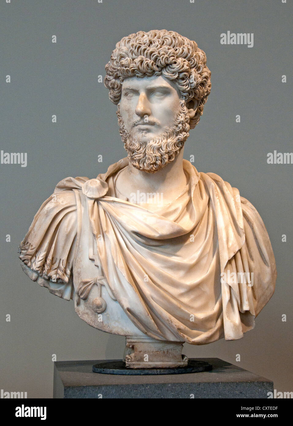 Lucius Aurelius Verus 169 fu imperatore romano dal 161 fino alla sua morte nel 169, accanto al fratello adottivo Marcus Aurelius, Roma, Italia, Ital Foto Stock