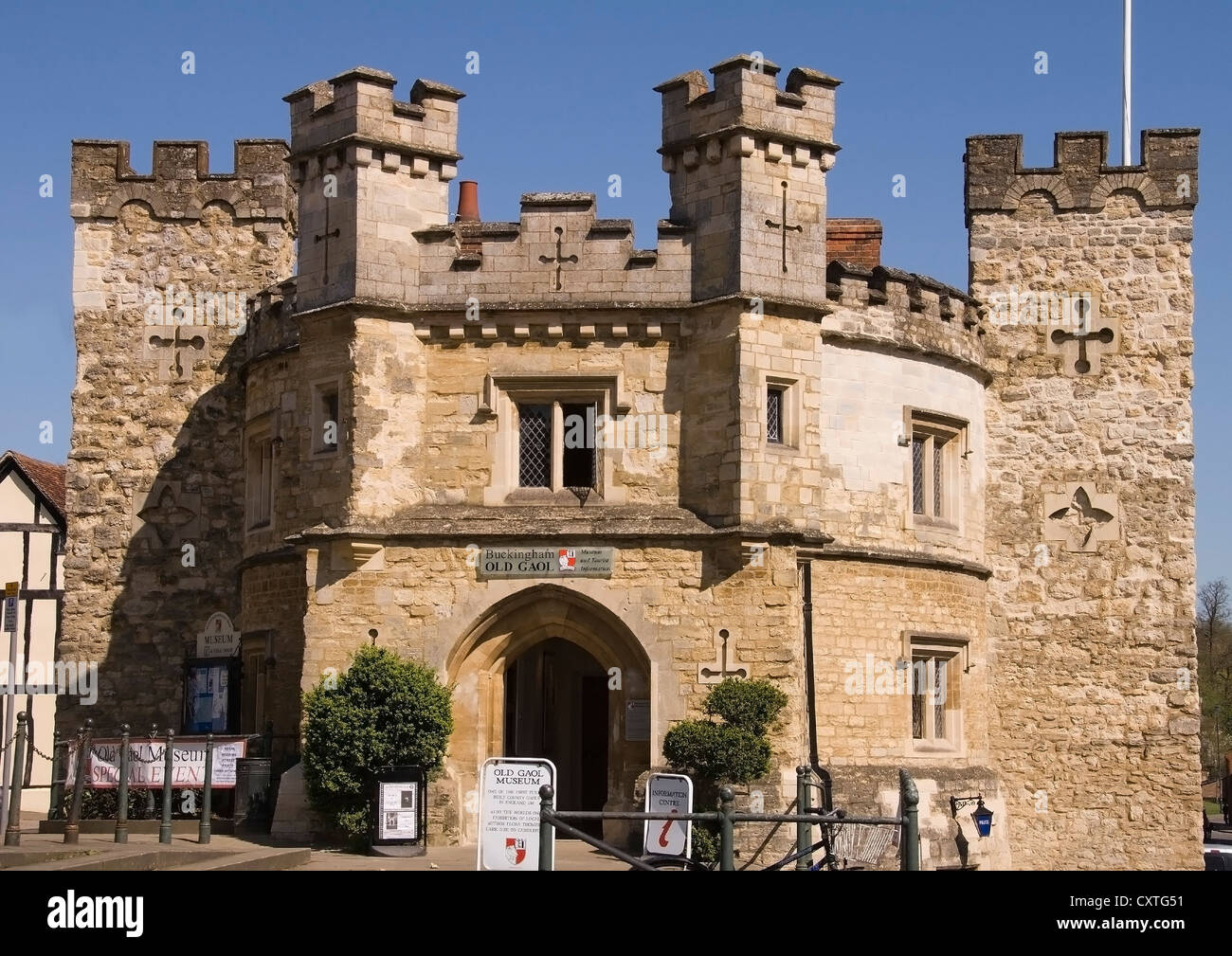 Buckingham - La Vecchia Prigione - castello di simulazione circa 1748 -da Lord Cobham - a casa assise ma sono stati successivamente spostati a Aylesbury Foto Stock