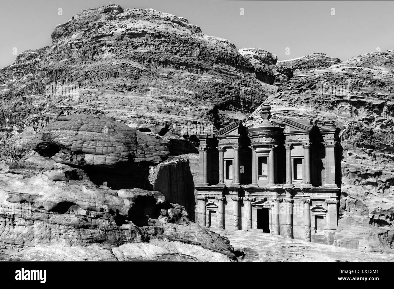 Il monastero, Petra, Giordania Foto Stock