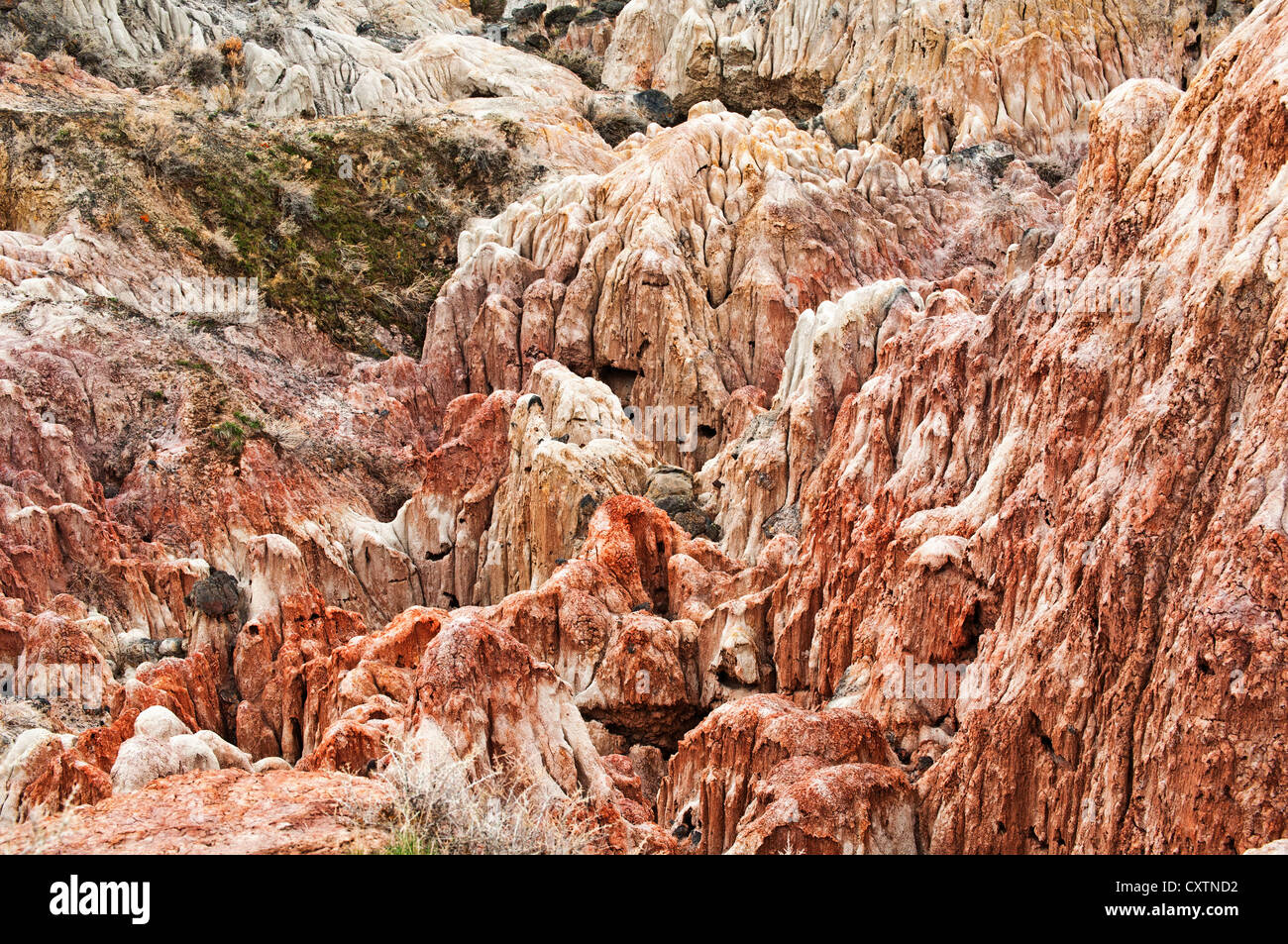 Hells Half Acre, nel Wyoming centrale, USA mostra gli effetti degli eoni dell erosione. Foto Stock