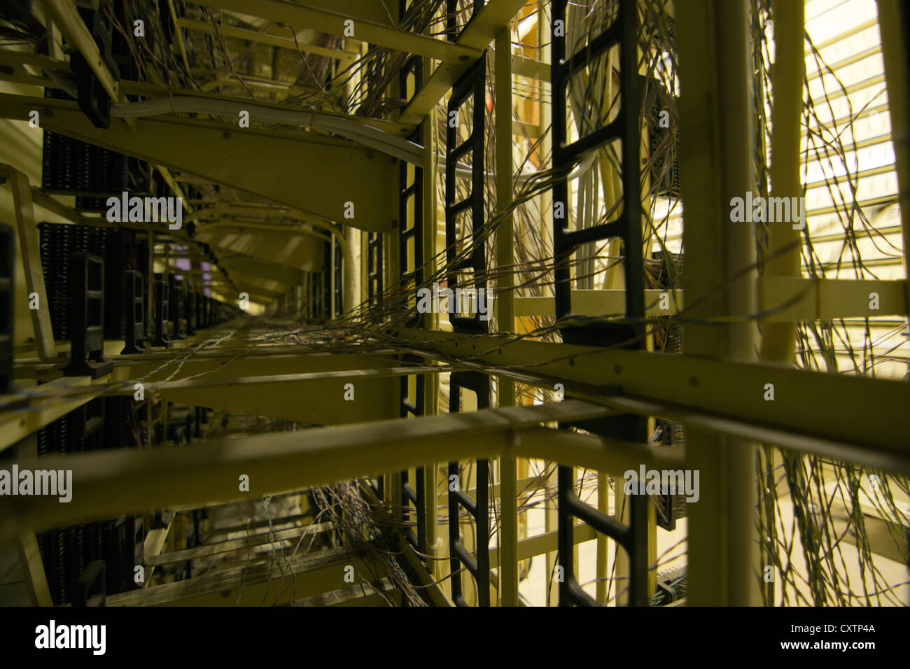 Collegamenti telefonici Foto Stock