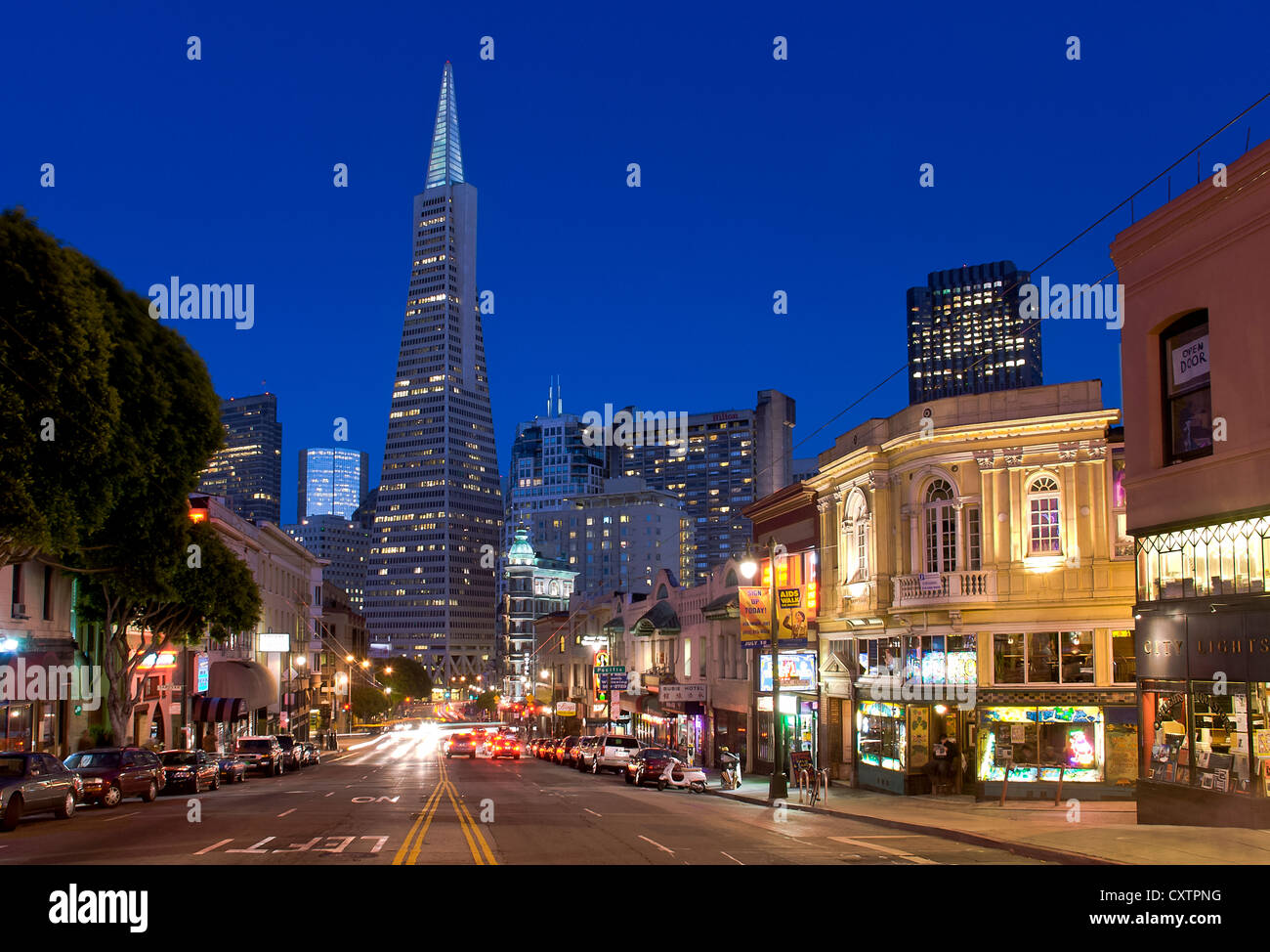 Columbus Avenue, San Francisco Foto Stock