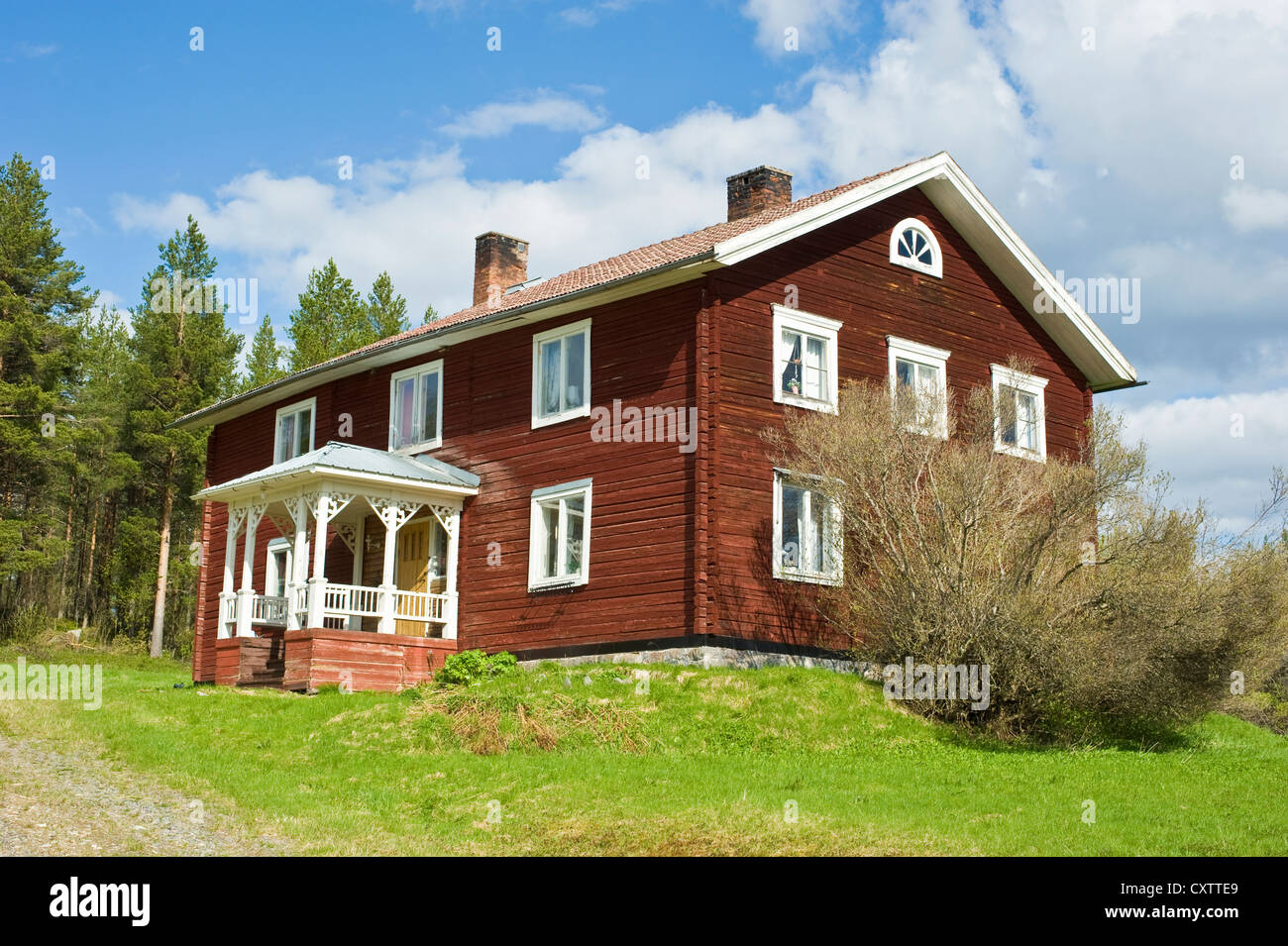 Un imponente casa in Åliden, che è stato costruito e di proprietà di Erik Lidman, un nonno a Sara Lidman, un famoso scrittore svedese. Foto Stock