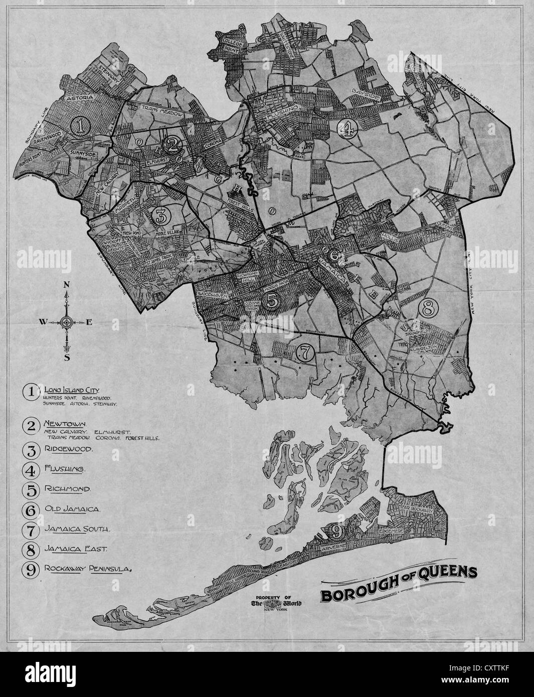 Borough of Queens, New York, 1918 Foto Stock