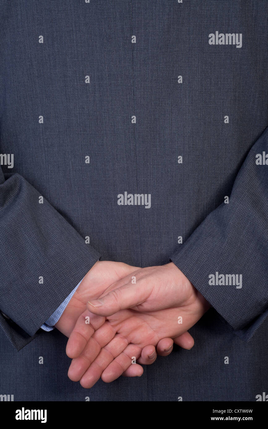 Per mantenere le mani dietro la schiena Foto Stock