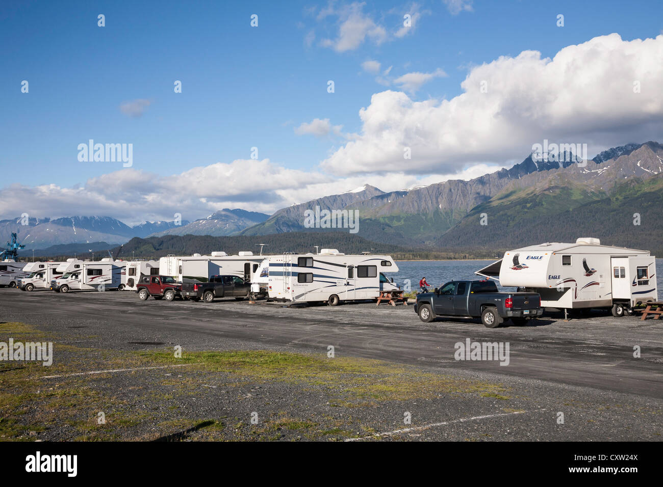 Veicolo ricreativo Park, Seward, Alaska Foto Stock