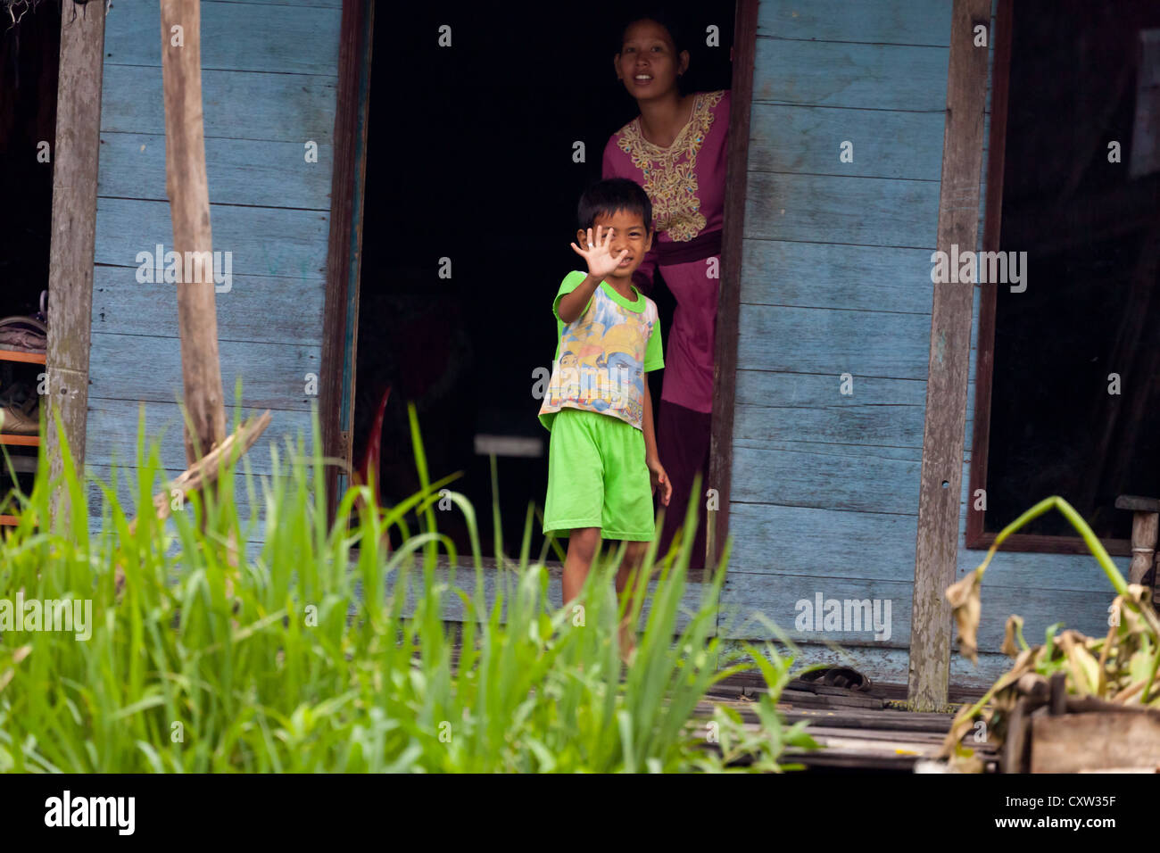Bambino di Banjarmasin, Indonesia Foto Stock