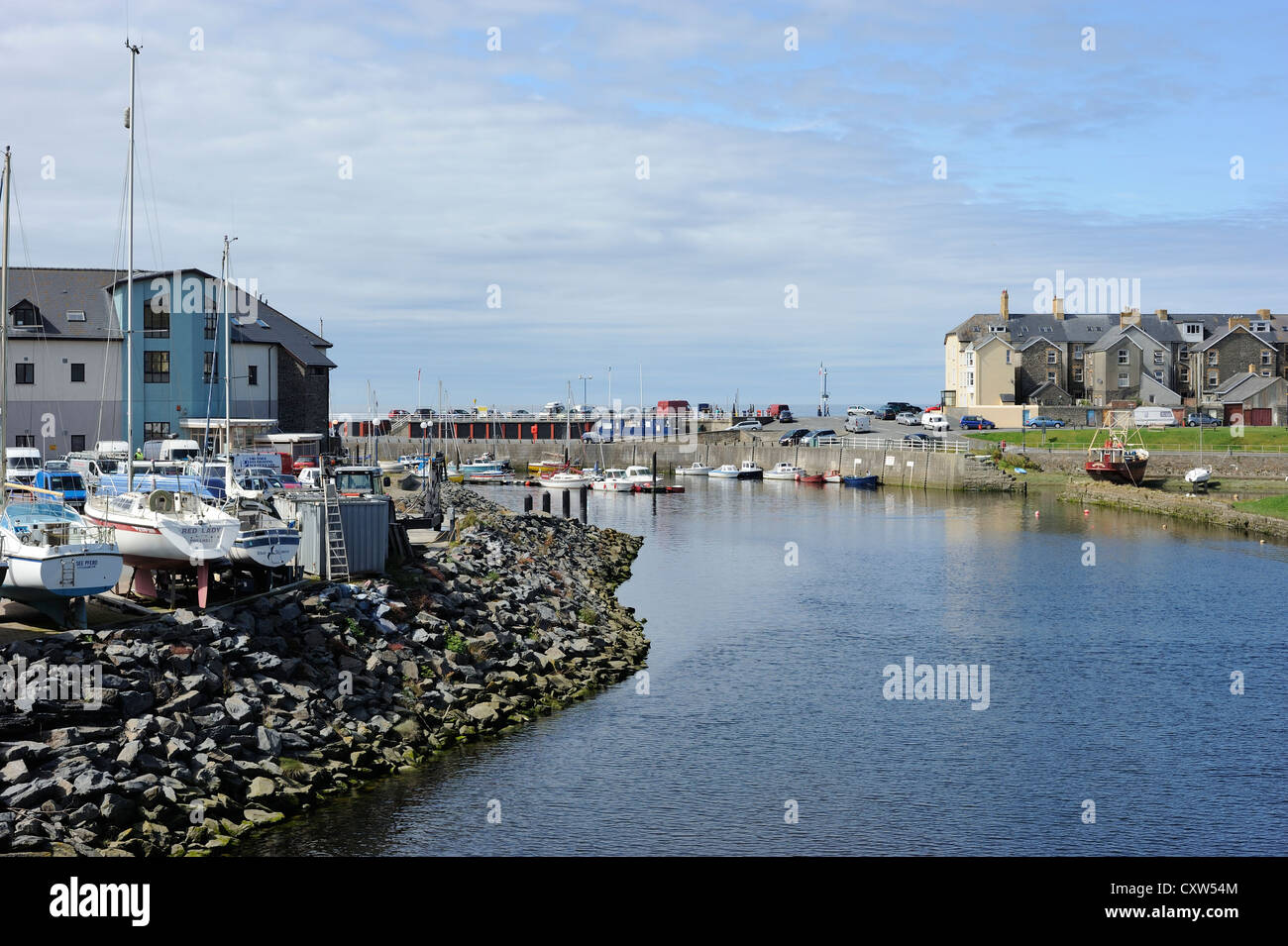 Aberystwyth Harbour Foto Stock
