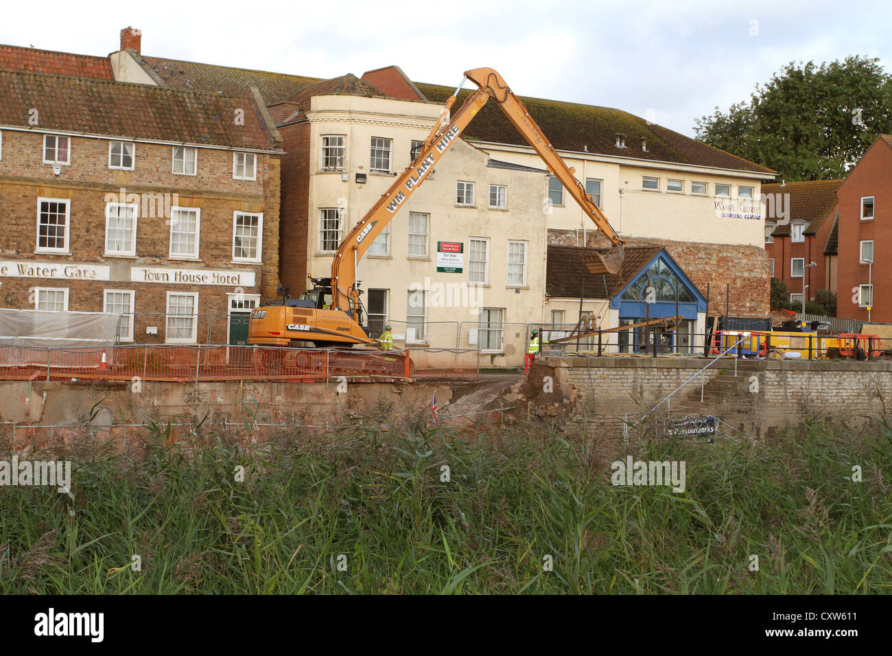 Fiume Impianto di manutenzione in Bridgwater Somerset England Regno Unito Foto Stock