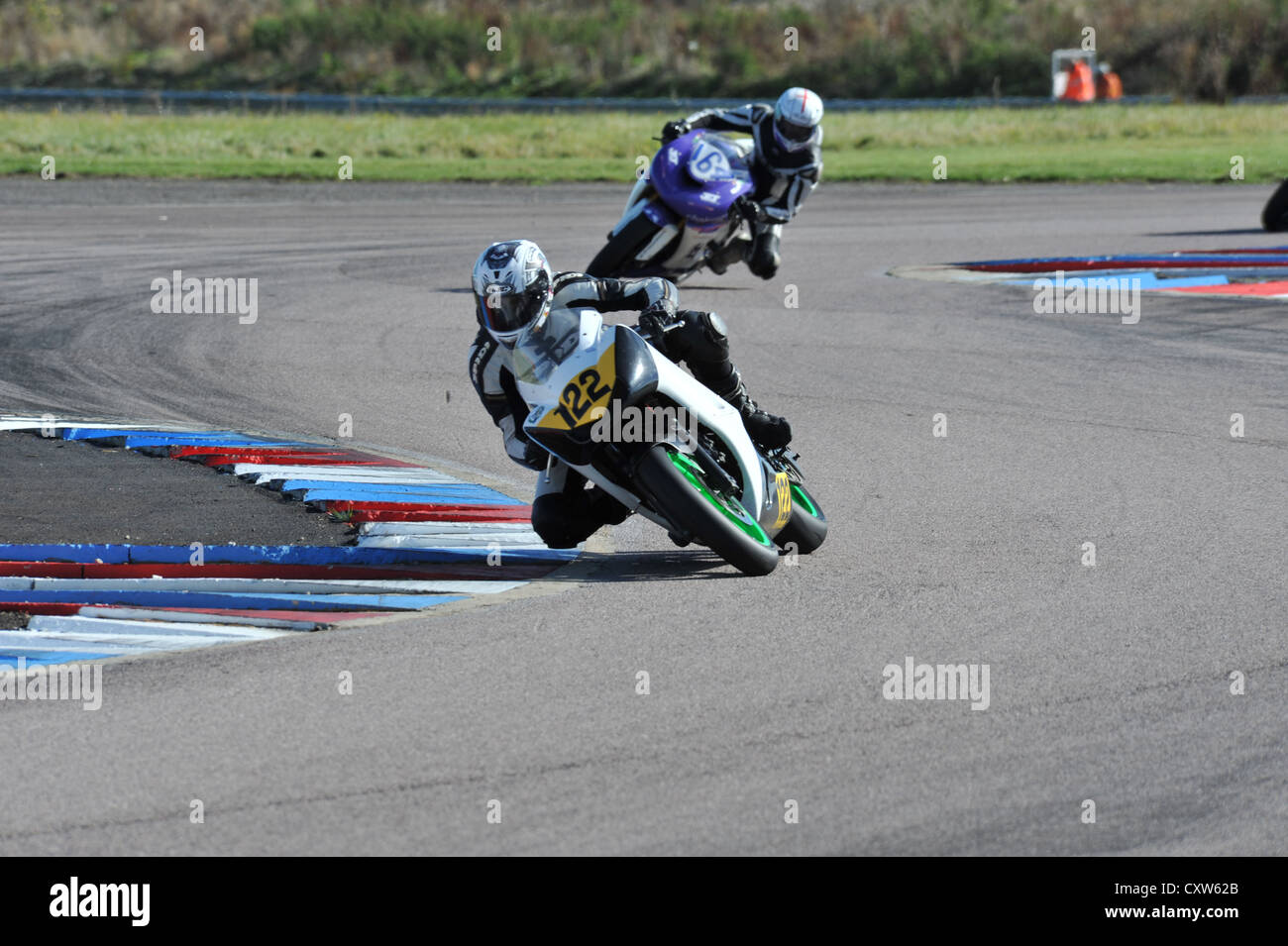 Gara di moto incontro a Thruxton Foto Stock