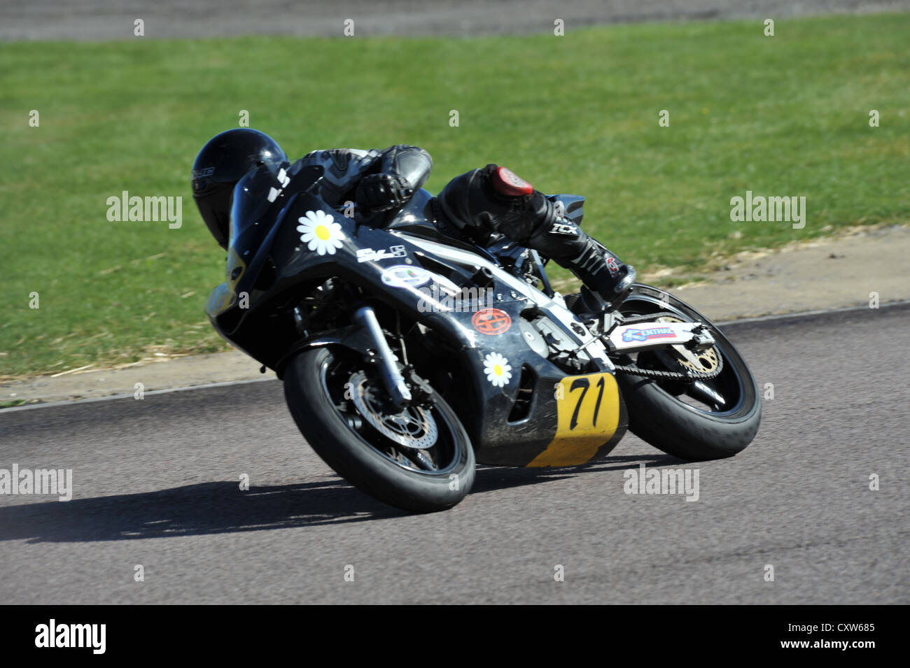 Thruxton moto incontro di gara Foto Stock