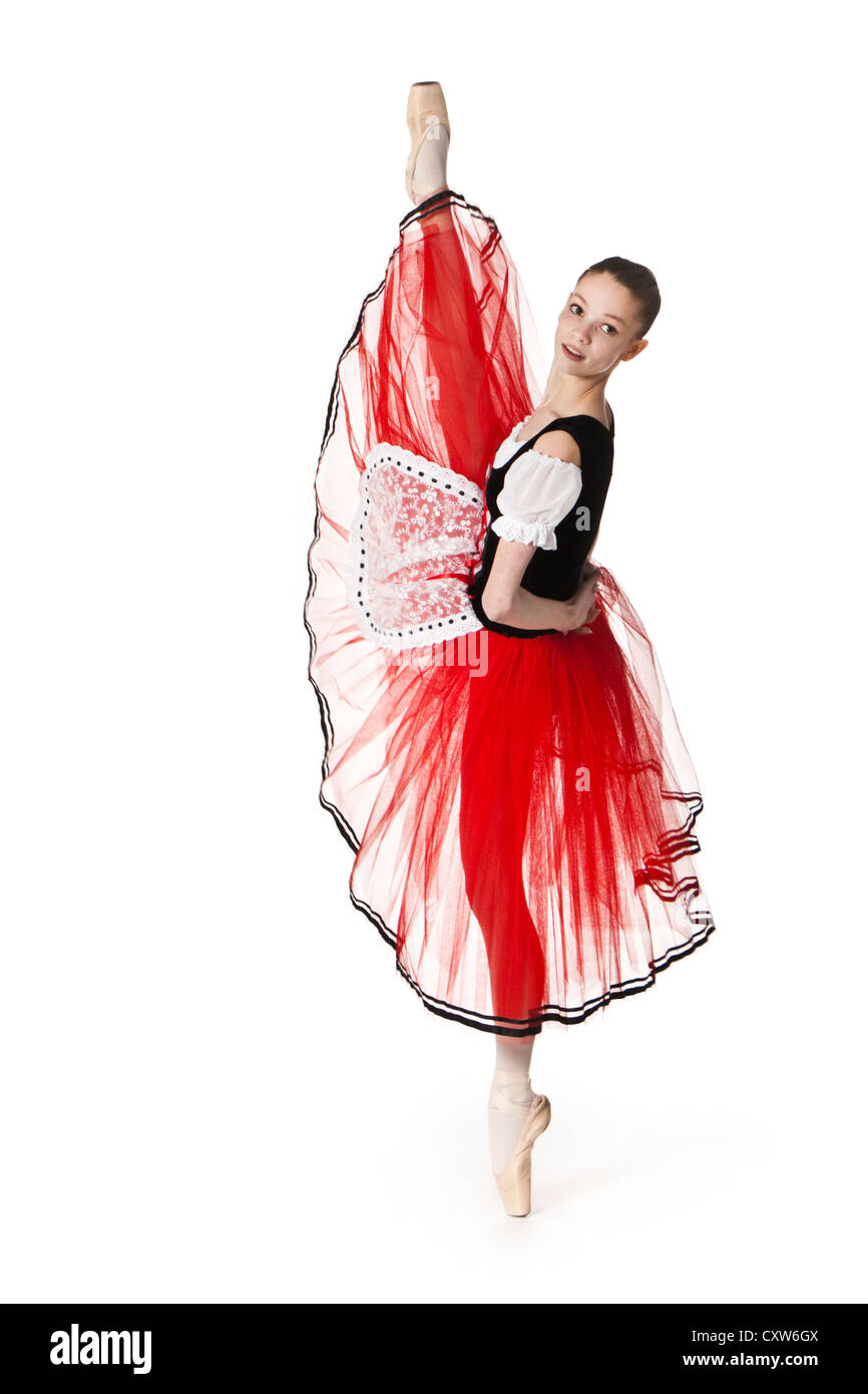 Teenage ballerina in stile italiano romantico tutu Foto Stock