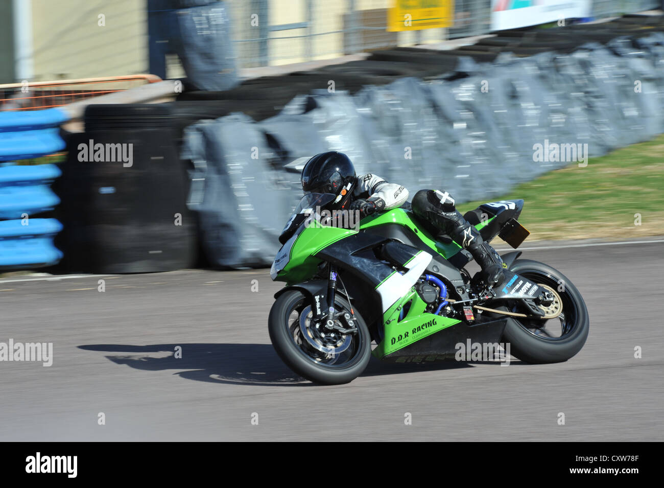 Thruxton motor bike race meeting Foto Stock