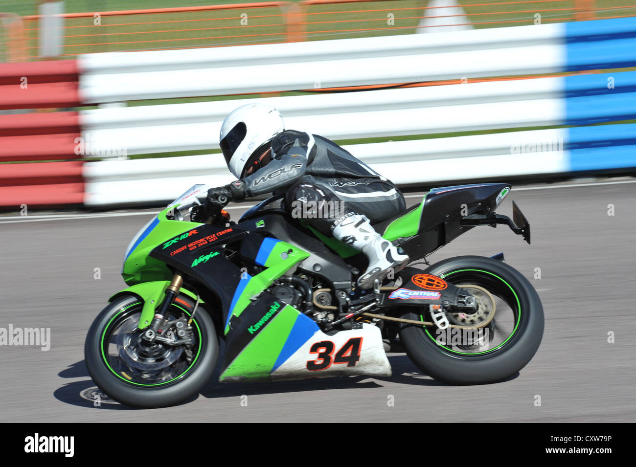 Thruxton motor bike race meeting Foto Stock