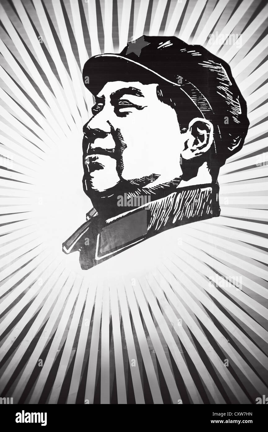 Il compianto leader mao zedong ritratto Foto Stock