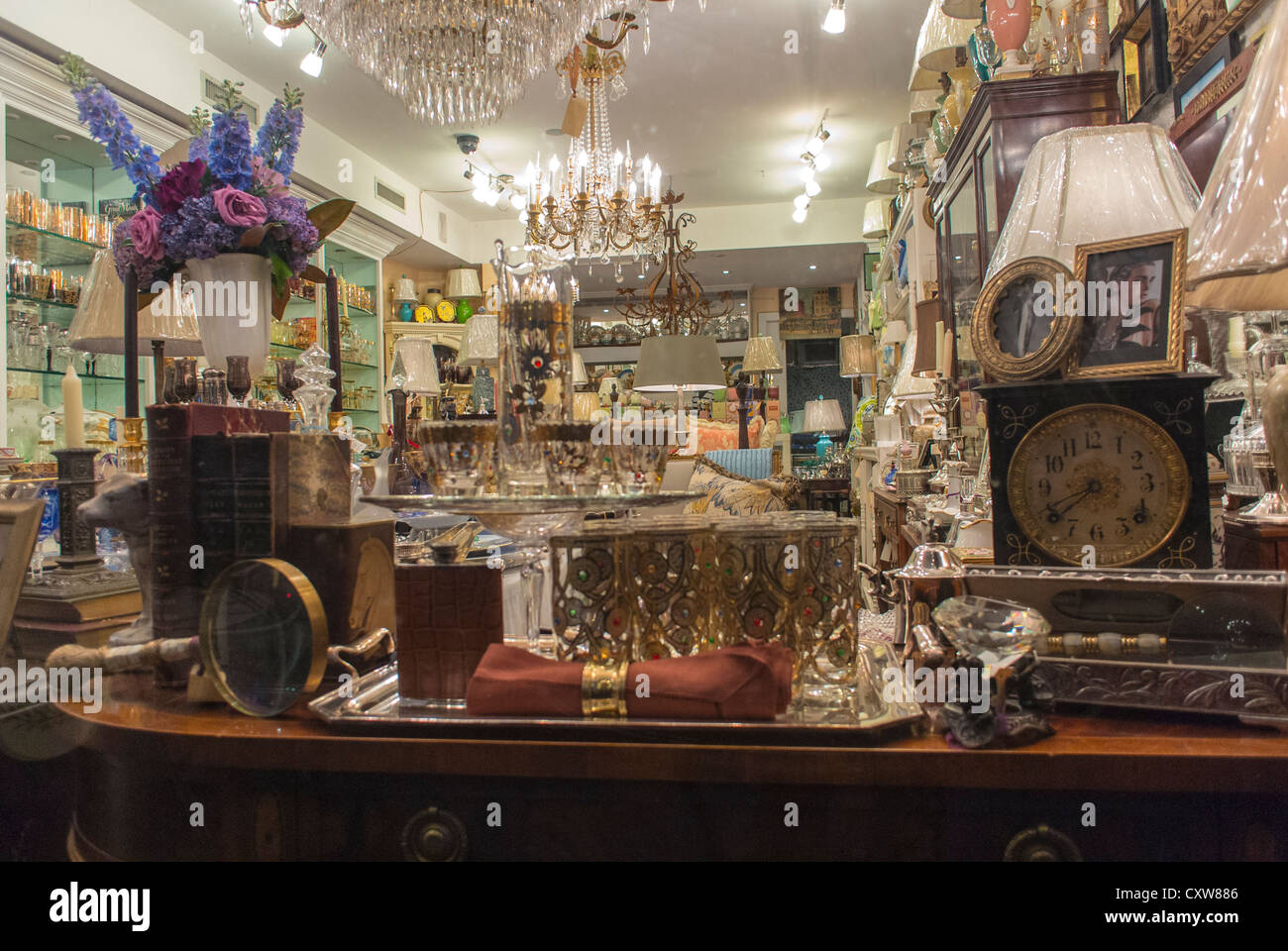 New York City, NY, USA, Inside, Household French Antiques selling decorations, 'la Maison Supreme' Store, nel West Village, Manhattan Foto Stock