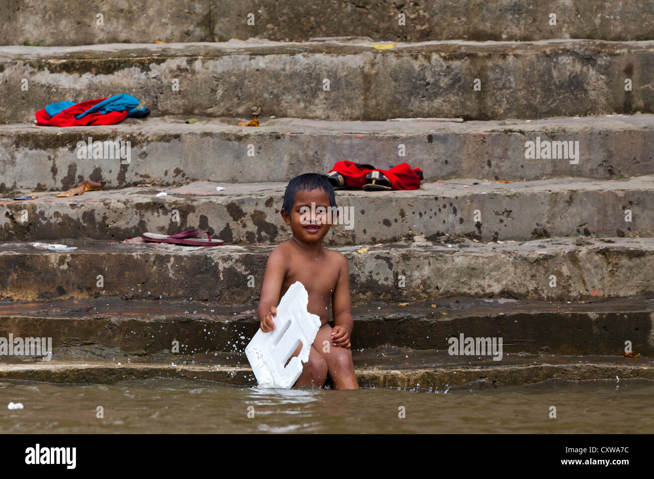 Bambino di Banjarmasin, Indonesia Foto Stock