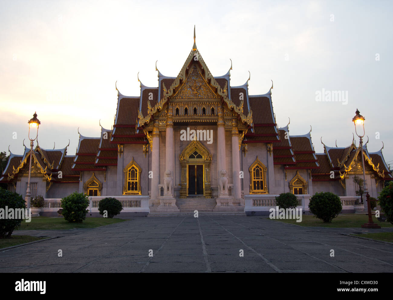 (Wat Benchamabophit), Bangkok, Thailandia Foto Stock