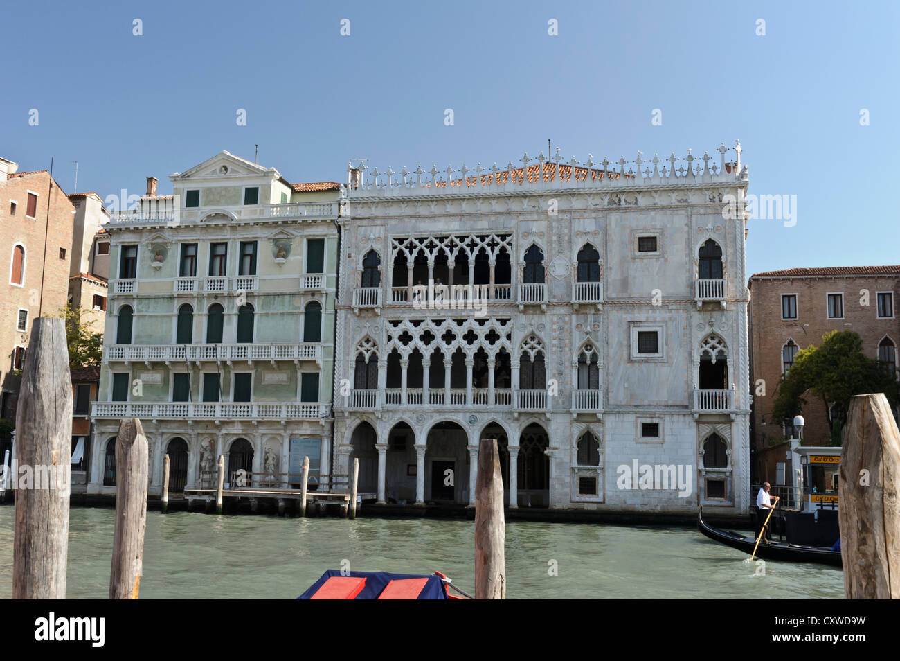 Ca' D'Oro Building, Grand Canal, Venezia, Italia. Foto Stock