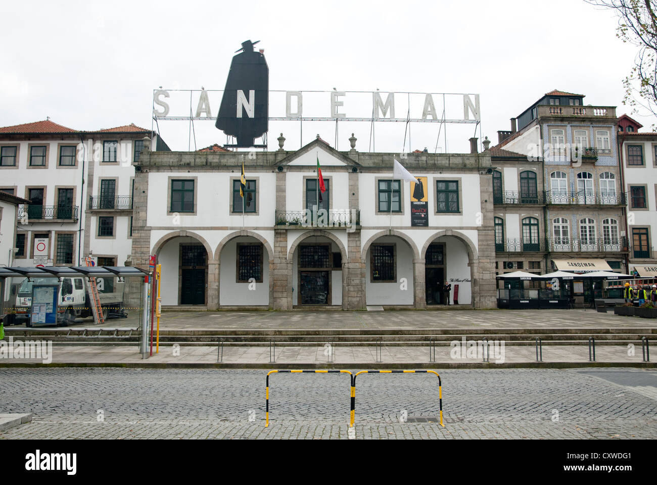 Porto Sandeman facciata di vino Porto Portogallo Foto Stock