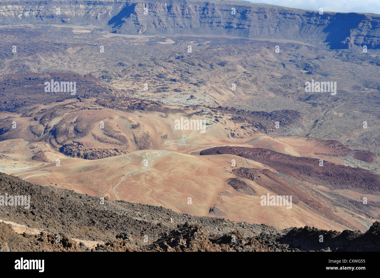 Vista dal monte teide tenerife Foto Stock