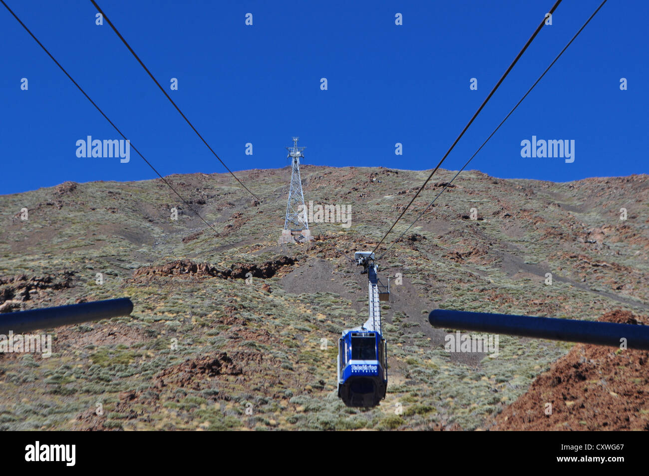 La funivia del monte teide tenerife Foto Stock