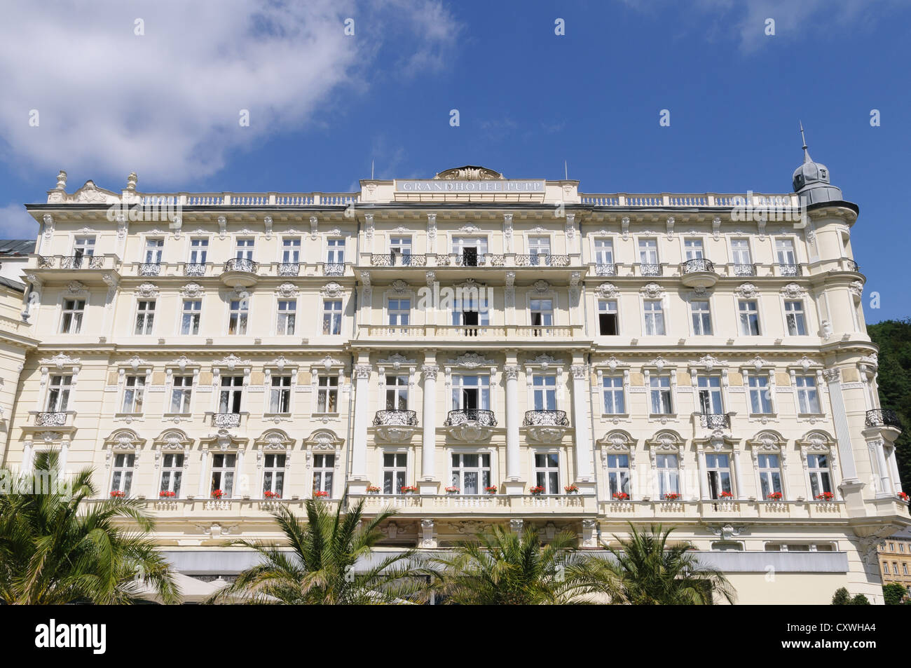 Grand Hotel Pupp, Karlovy Vary, Repubblica Ceca Foto Stock