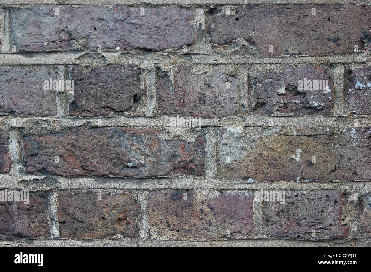 Muro di mattoni, dettaglio texture, sfondo, Londra, città del Regno Unito, Europa, photoarkive Foto Stock