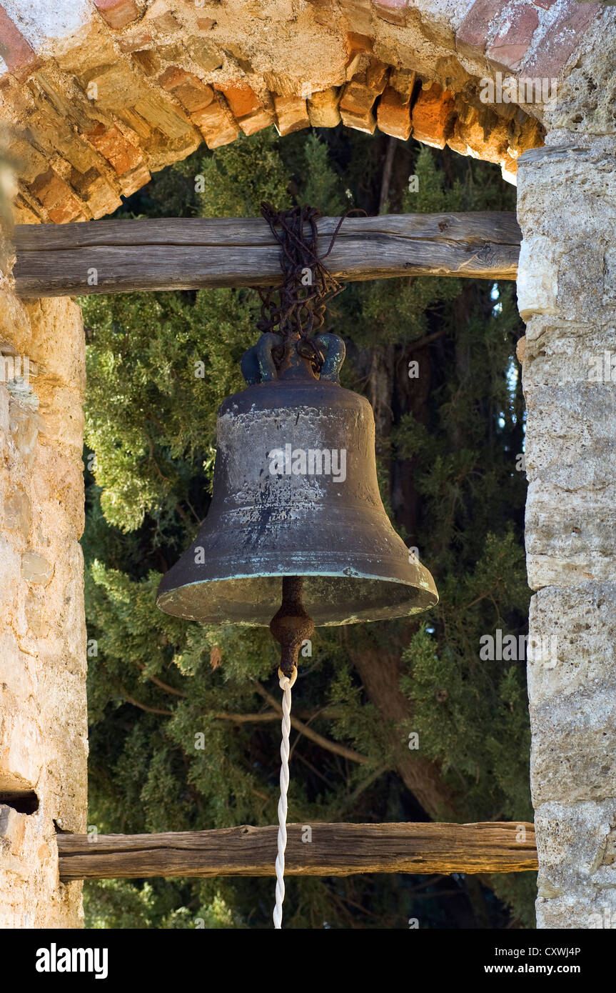 Campanile di una chiesa ortodossa greca cappella (Pelion Peninsular, Tessaglia, Grecia) Foto Stock