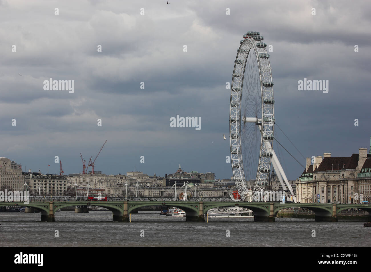 Londra, Regno Unito, città, in Europa, il London Eye, ruota panoramica, photoarkive Foto Stock