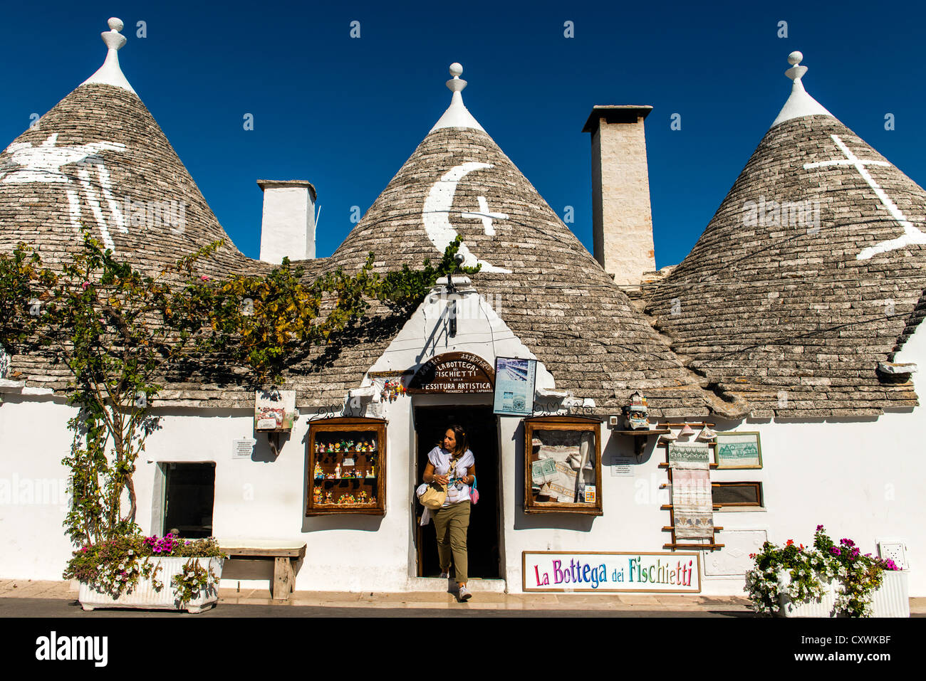 Negozio di Trulli Alberobello Puglia sud italia Foto Stock