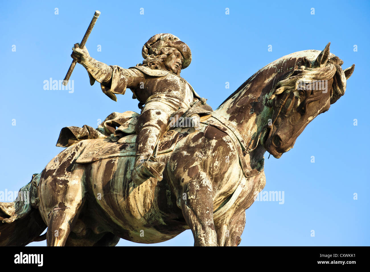 Statua del Principe Eugenio di Savoia, Royal Palace, Budapest Foto Stock