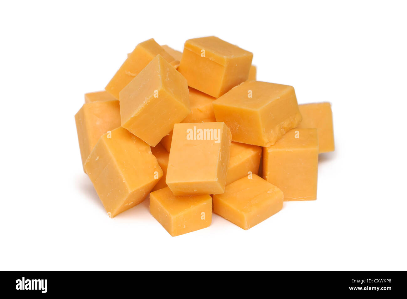 Il formaggio Cheddar, medio Foto Stock