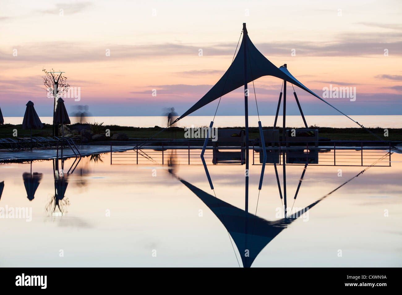 Una piscina in Mirina su Lemnos, Grecia. Foto Stock