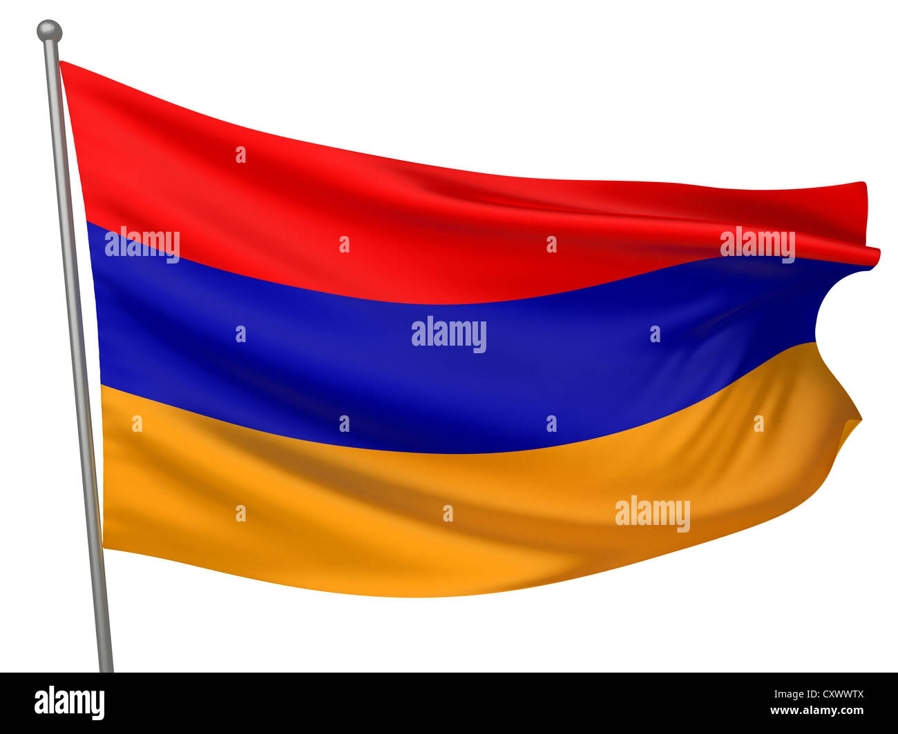 Armenia bandiera nazionale - tutti i paesi - Collezione immagine isolata Foto Stock