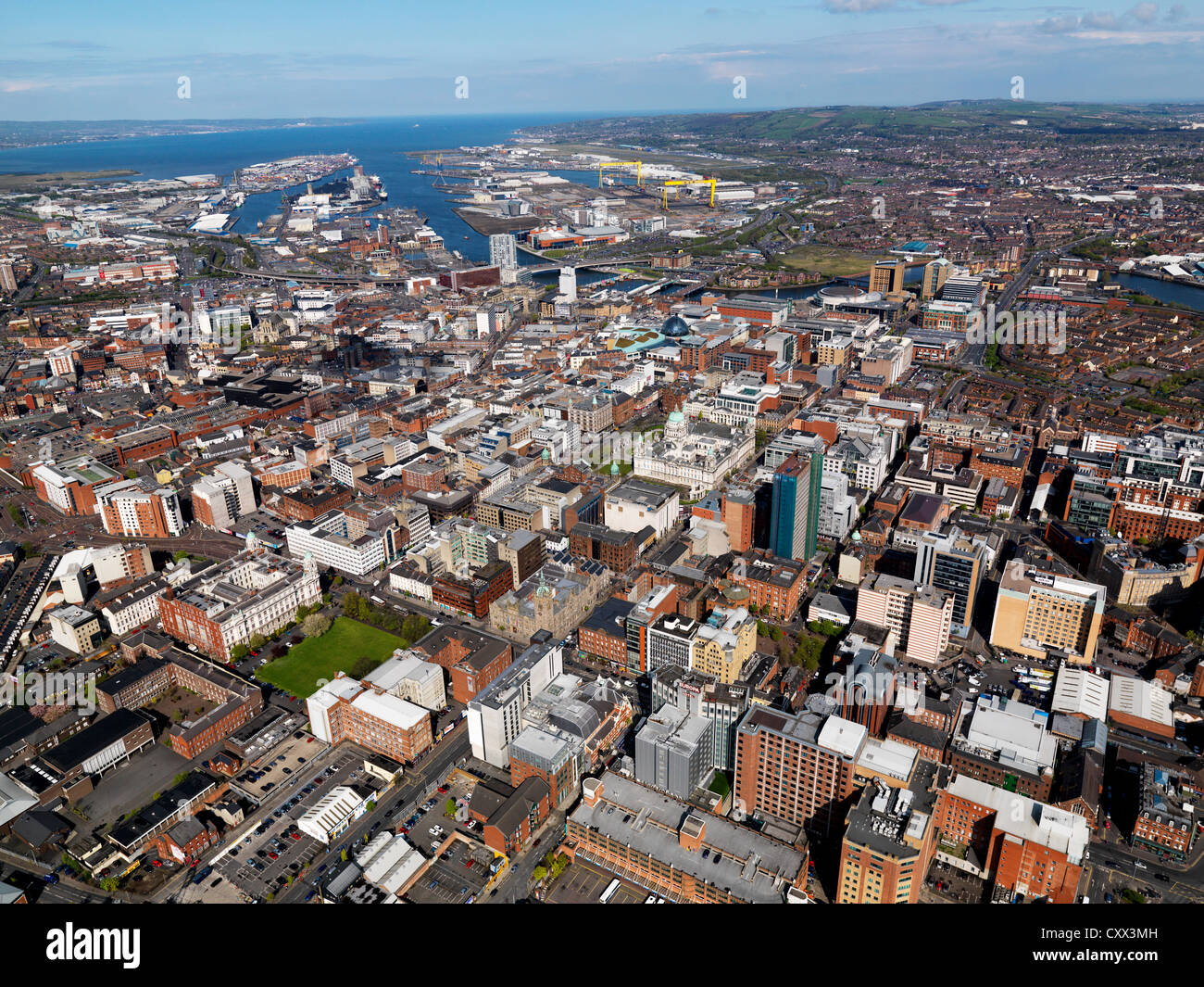 Belfast, Irlanda del Nord, antenna, Aprile 2012 Foto Stock