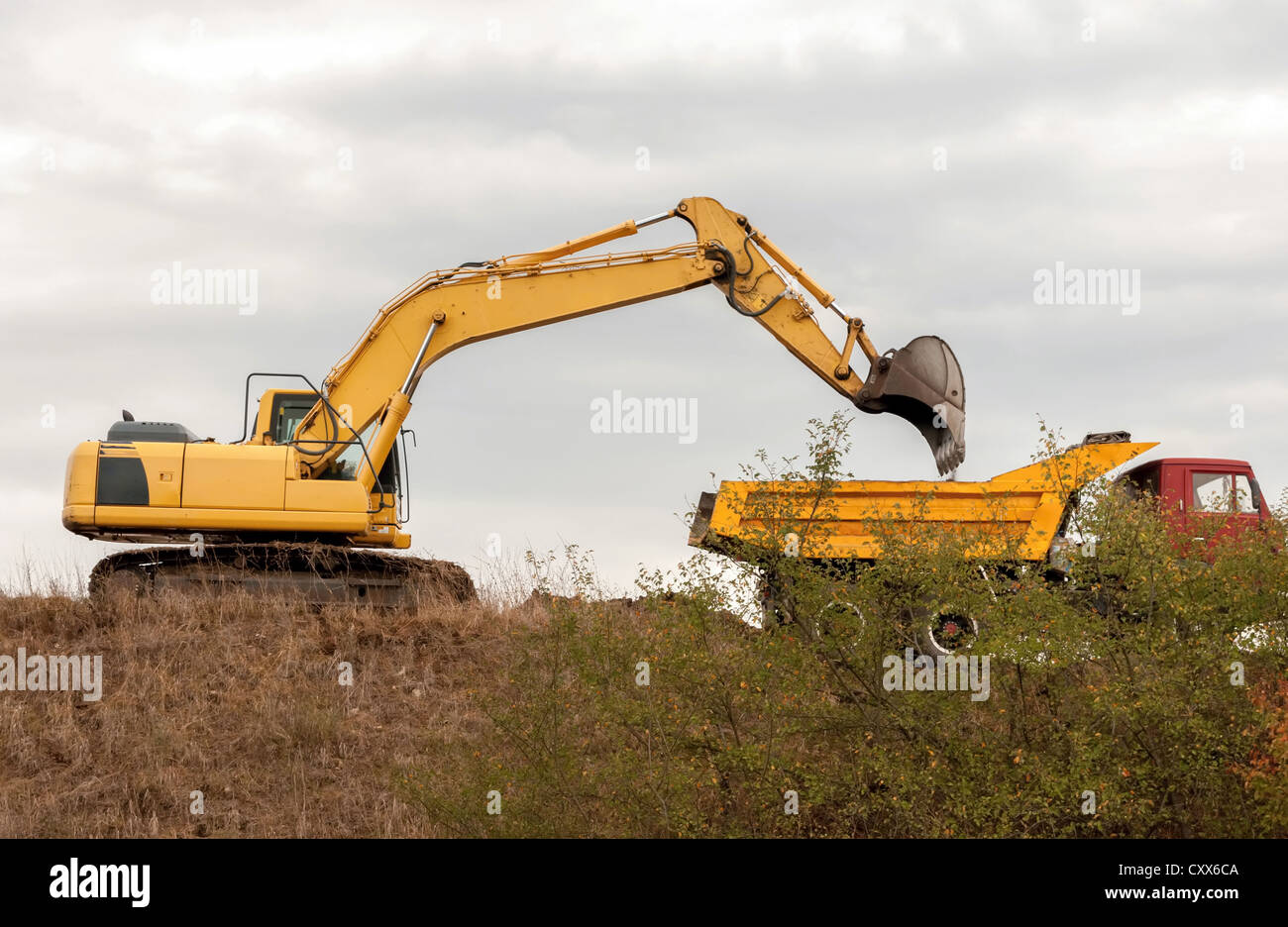 Costruzione e riparazione di strade e autostrade Foto Stock