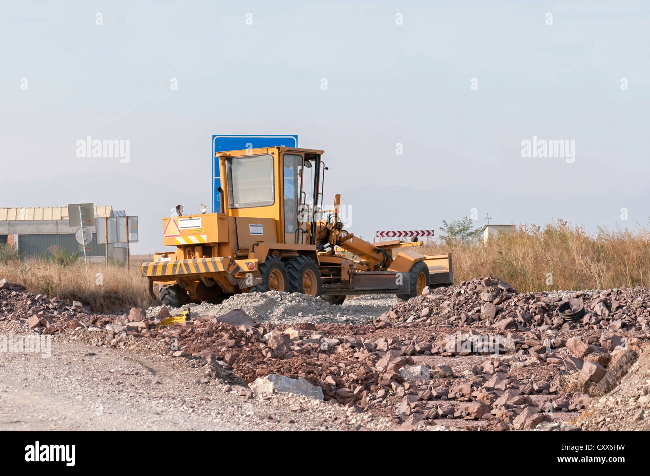 Costruzione e riparazione di strade e autostrade Foto Stock