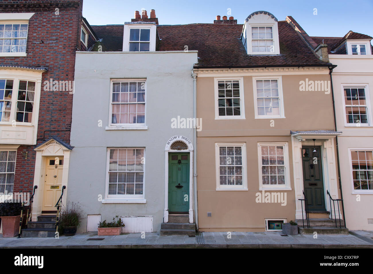 Il XVIII secolo e ospita in Lombard Street, Old Portsmouth, Inghilterra. Foto Stock