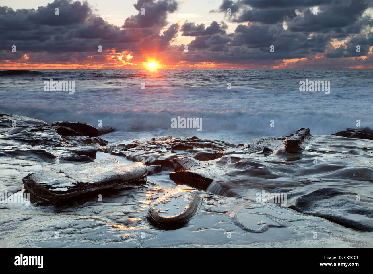 Al tramonto, La Jolla, California Foto Stock