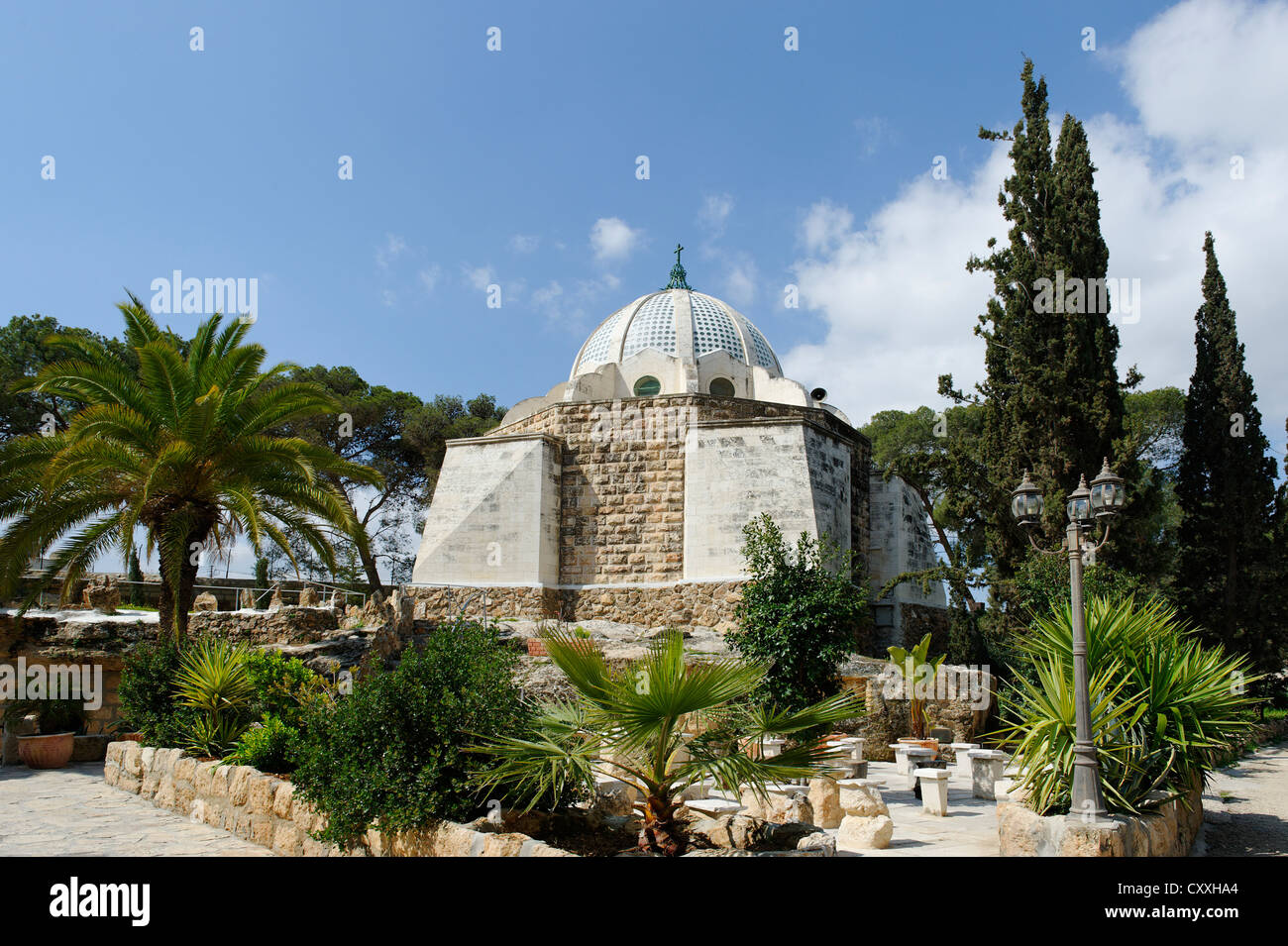 Der es-Siar Cappella, pastori' campi, luoghi religiosi della guardia notturna, Beit Sahour vicino a Betlemme, Cisgiordania, Israele Foto Stock